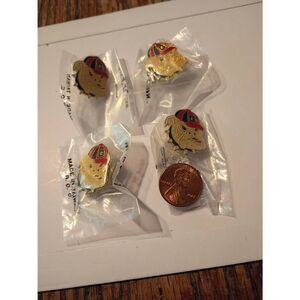 Lot 4 Vintage University Georgia Bulldogs Bulldog Head Enamel Pin Hat Lapel NCAA